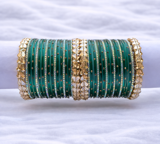 Elegant Glass Bangle Set For Party / Weddings